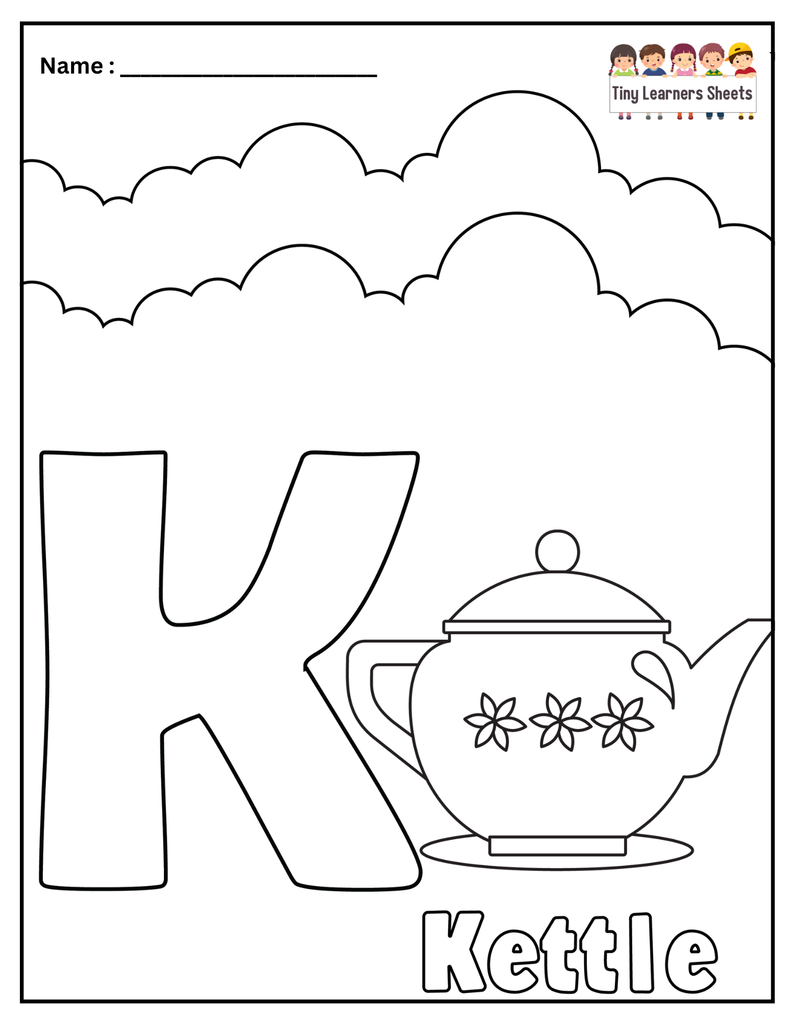 Letter K Coloring Page